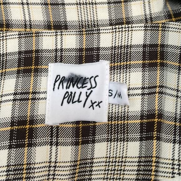 PRINCESS POLLY Pamela Blazer S /M Small Medium M Plaid - Picture 4 of 8